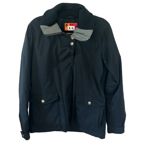 Roxy Black Slim Fit Hooded Winter Coat Jacket Winter Sport SZ Medium - Picture 2 of 14